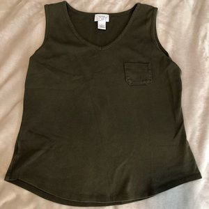 Olive green lift tank top